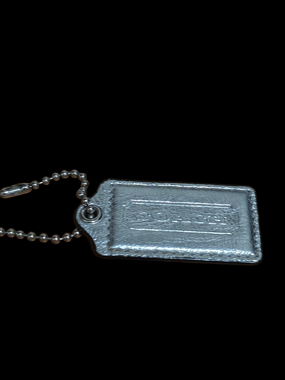 Coach Large Silver Hang Tag